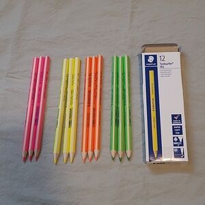 Staedtler Textsurfer Dry Highlighter Pencil - Pink Yellow Orange Green